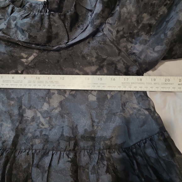 Topshop womens SZ 6 Sheer Blk. Floral layer top Goth, dark fairy,lacey, romantic - Picture 10 of 10